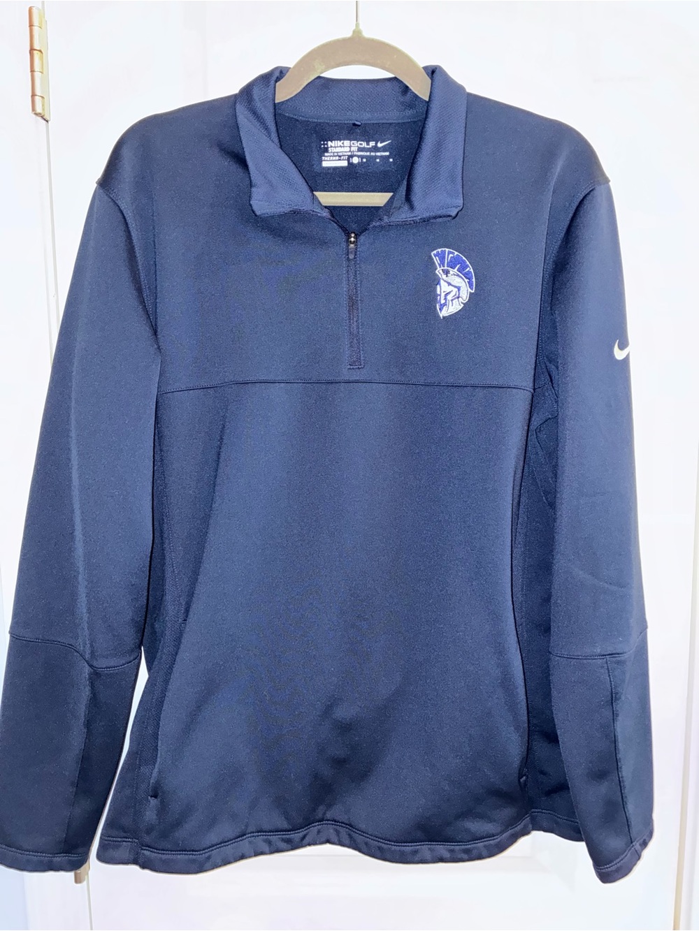 Nike Men’s Navy Quarter-Zip Pullover with Spartan Logo